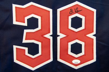 Steven Kwan Autographed Blue Cleveland Guardians Jersey