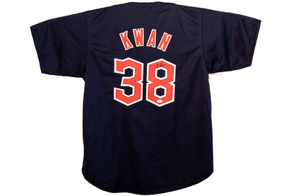 Steven Kwan Autographed Blue Cleveland Guardians Jersey