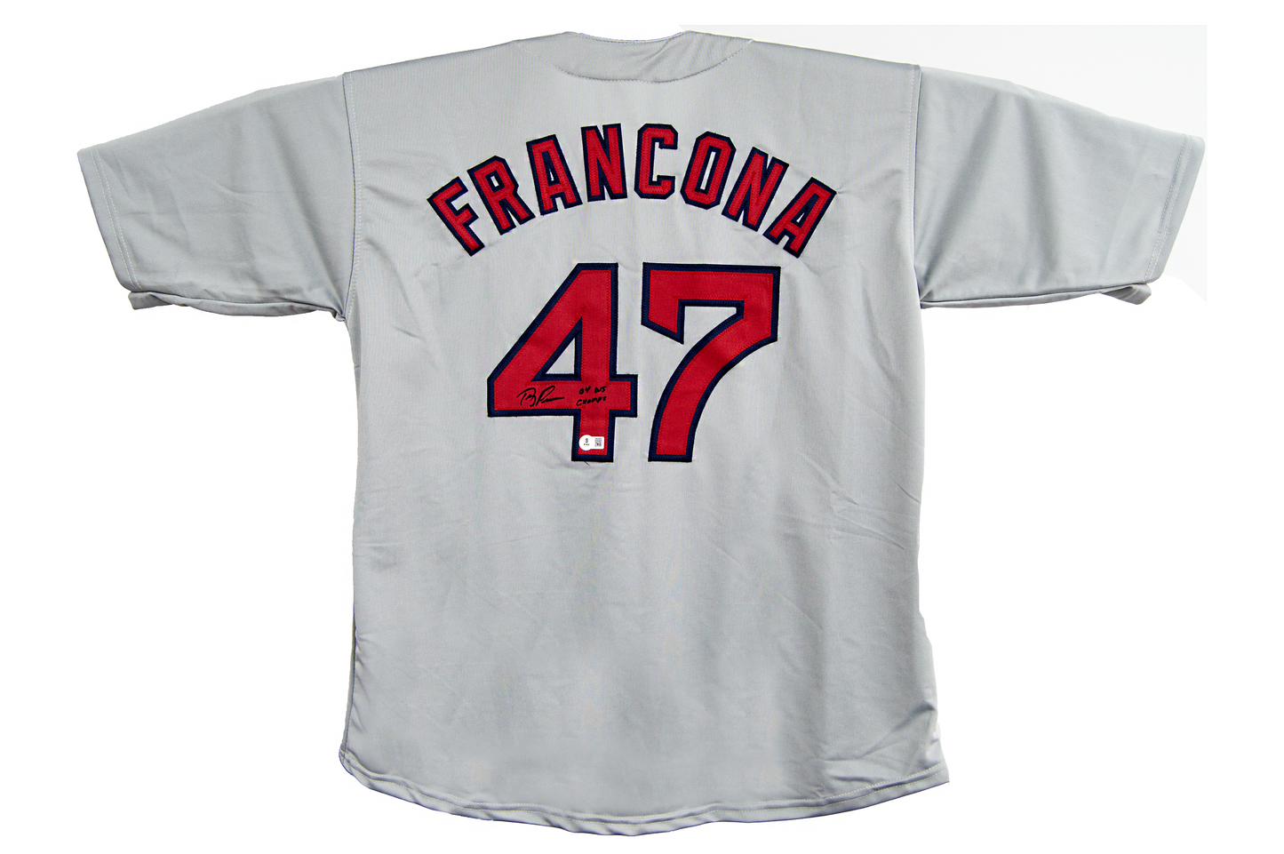Terry Francona Autographed Custom Gray Boston Jersey
