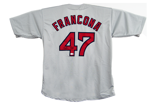 Terry Francona Autographed Custom Gray Boston Jersey