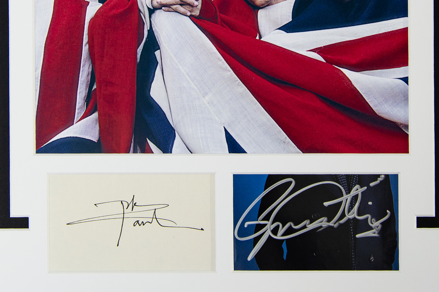 Pete Townshend and Roger Daltrey Autographed Framed Cut Display