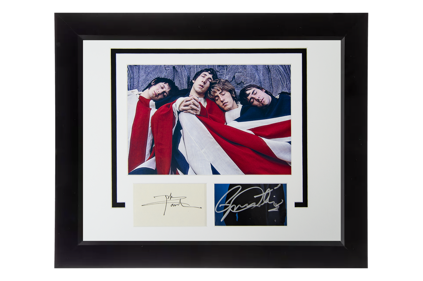 Pete Townshend and Roger Daltrey Autographed Framed Cut Display