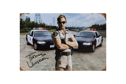 Thomas Lennon Autographed 'Reno 911' 8x11 Tin Sign