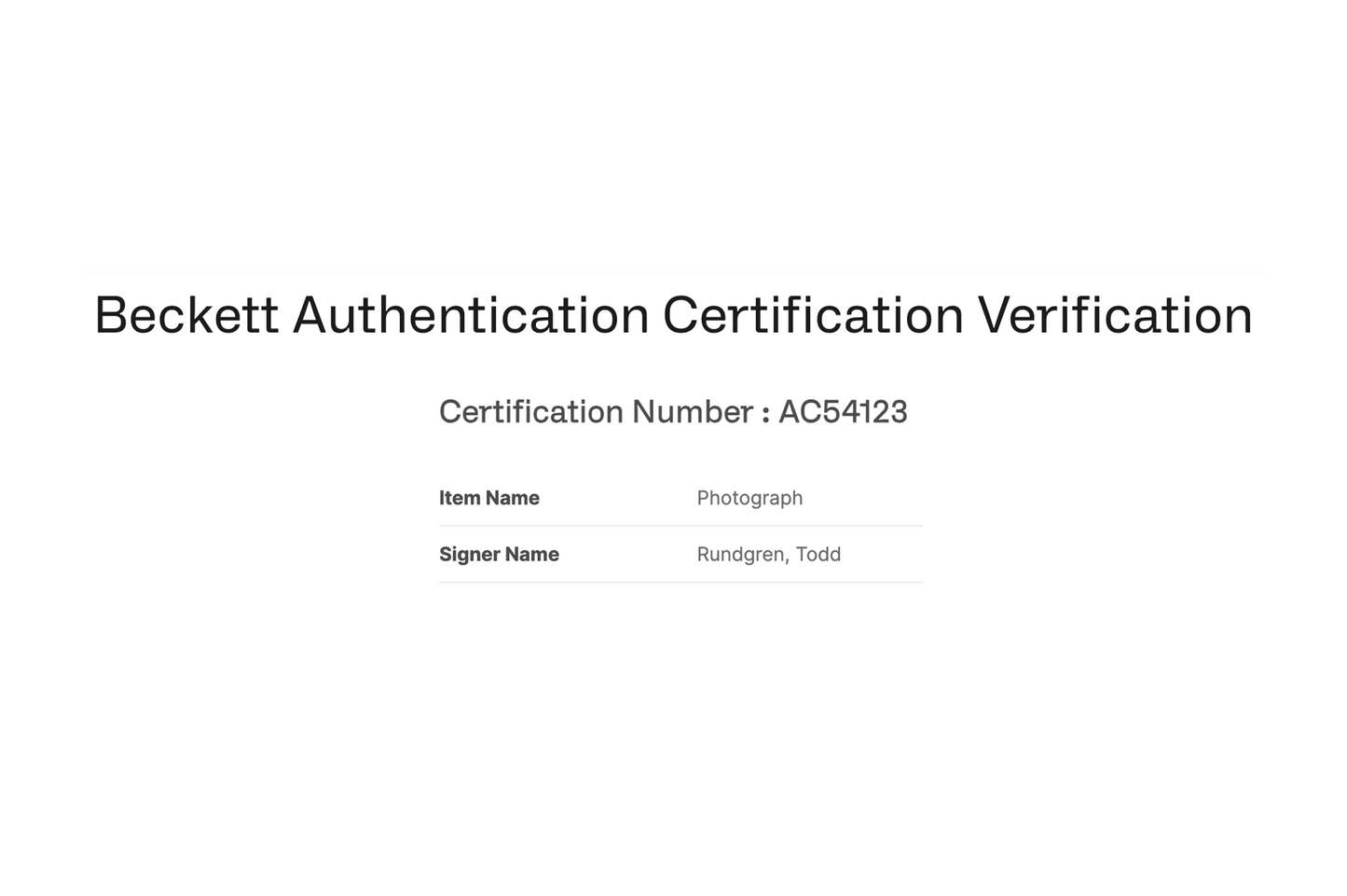 Todd Rundgren Autographed 8x10 Photo