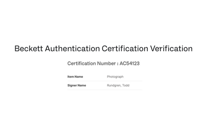 Todd Rundgren Autographed 8x10 Photo