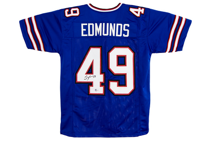 Tremaine Edmunds Autographed Custom Blue Buffalo Jersey
