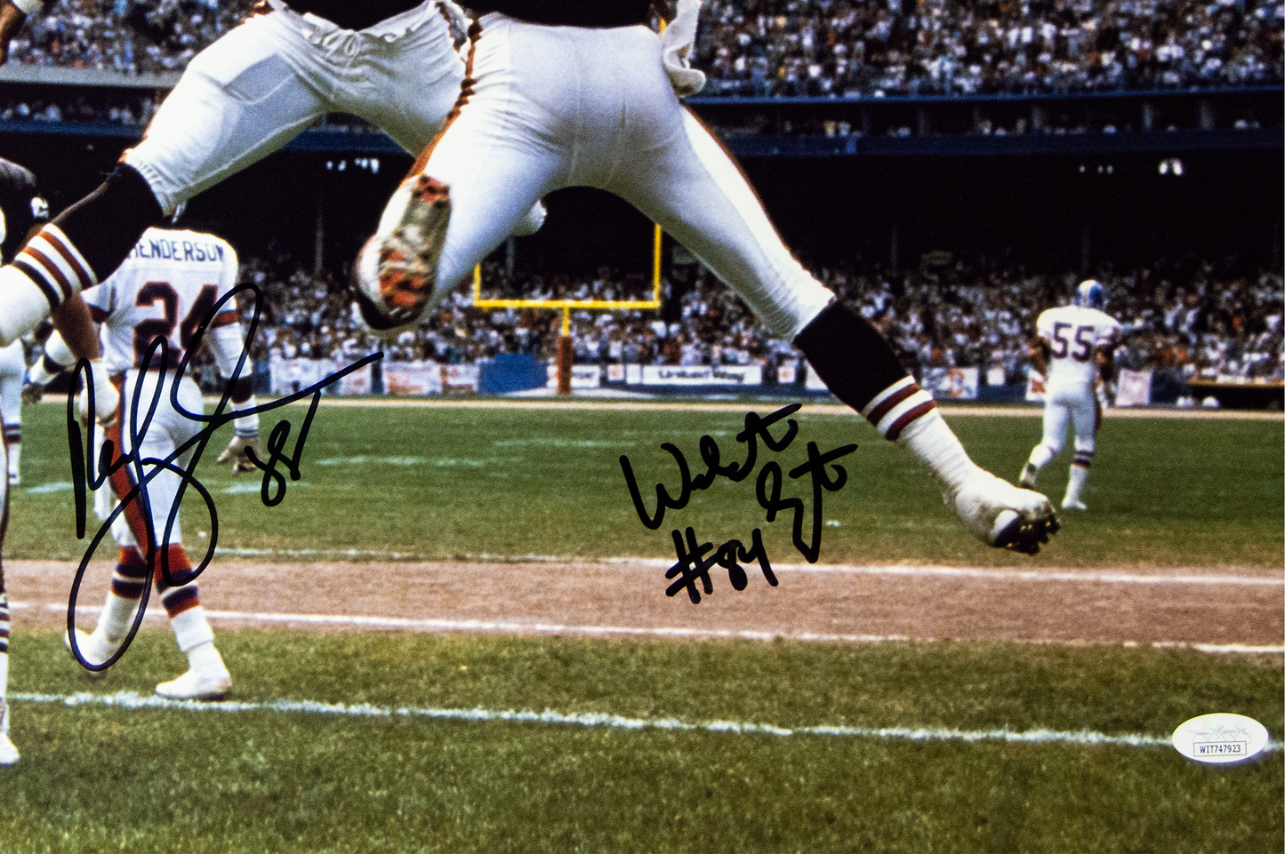 Webster Slaughter and Reggie Langhorne Autographed 16x20 Cleveland Browns Photo