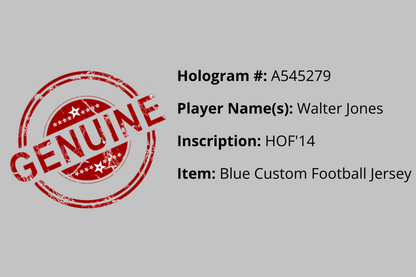 Walter Jones Autographed Blue Custom Seattle Jersey (HOF '14)
