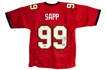 Warren Sapp Autographed Red Custom Tampa Bay Buccaneers Jersey (HOF '13)