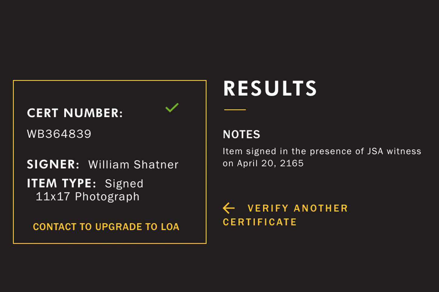 William Shatner Autographed 'Star Trek' Poster