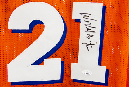 World B Free Autographed Custom Orange Cleveland Jersey