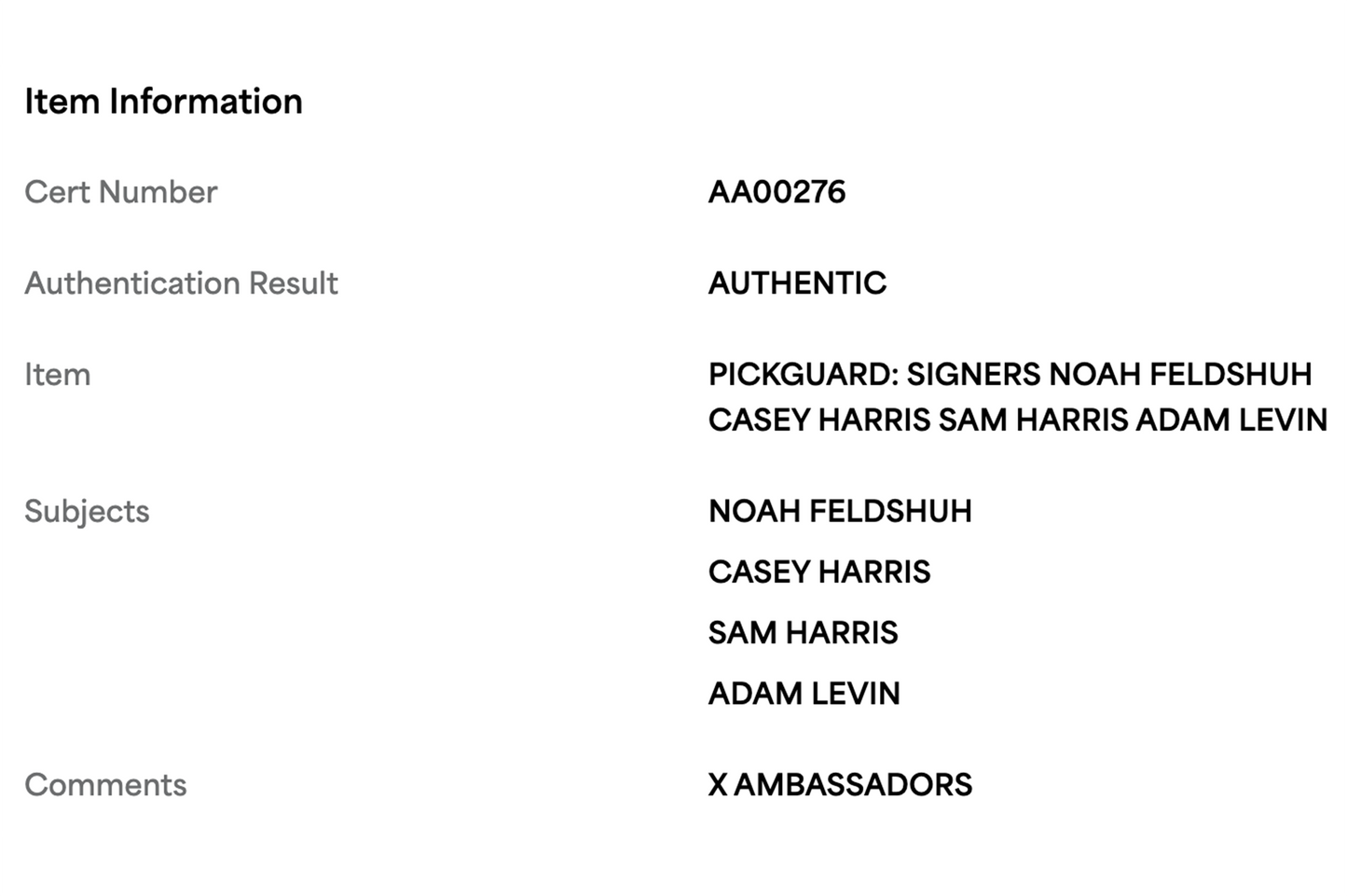 X Ambassadors Autographed Guitar