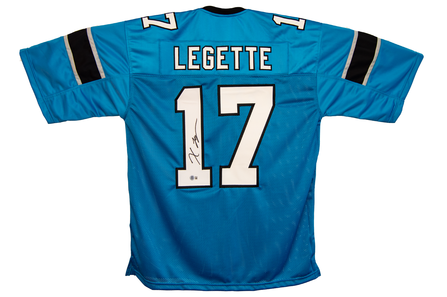 Xavier Legette Autographed Custom Blue Carolina Jersey