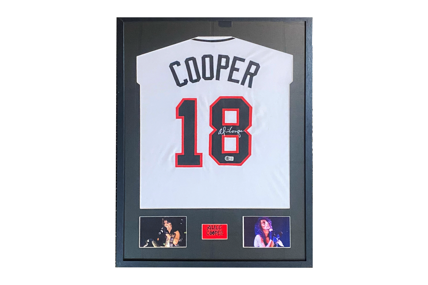 Alice Cooper Signed Baseball Jersey Framed