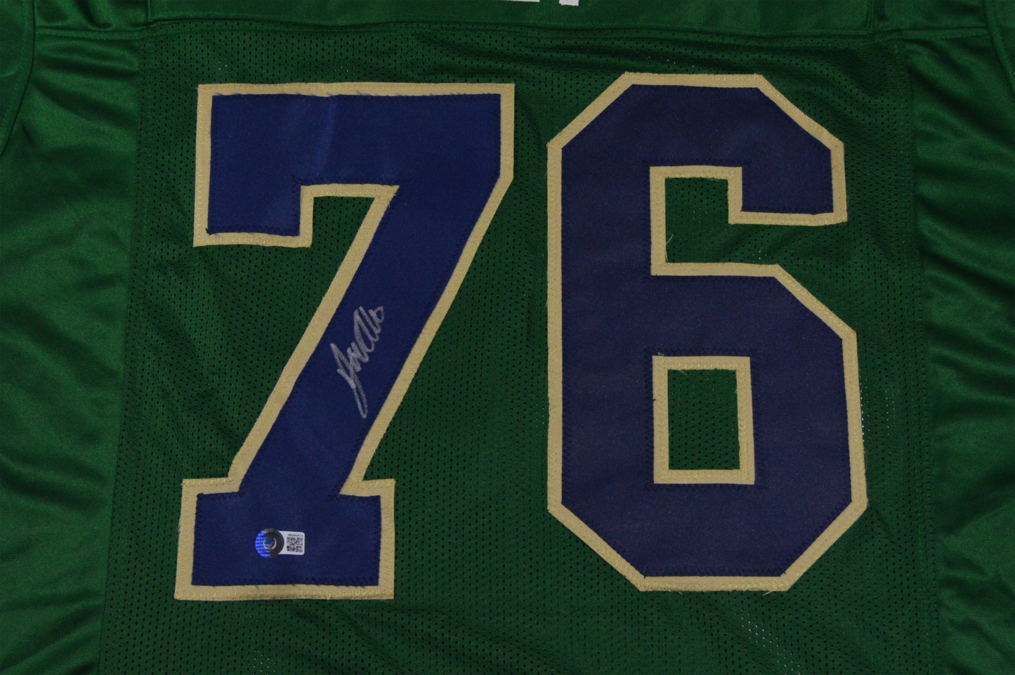 Joe Alt Autographed Irish Green Custom Jersey