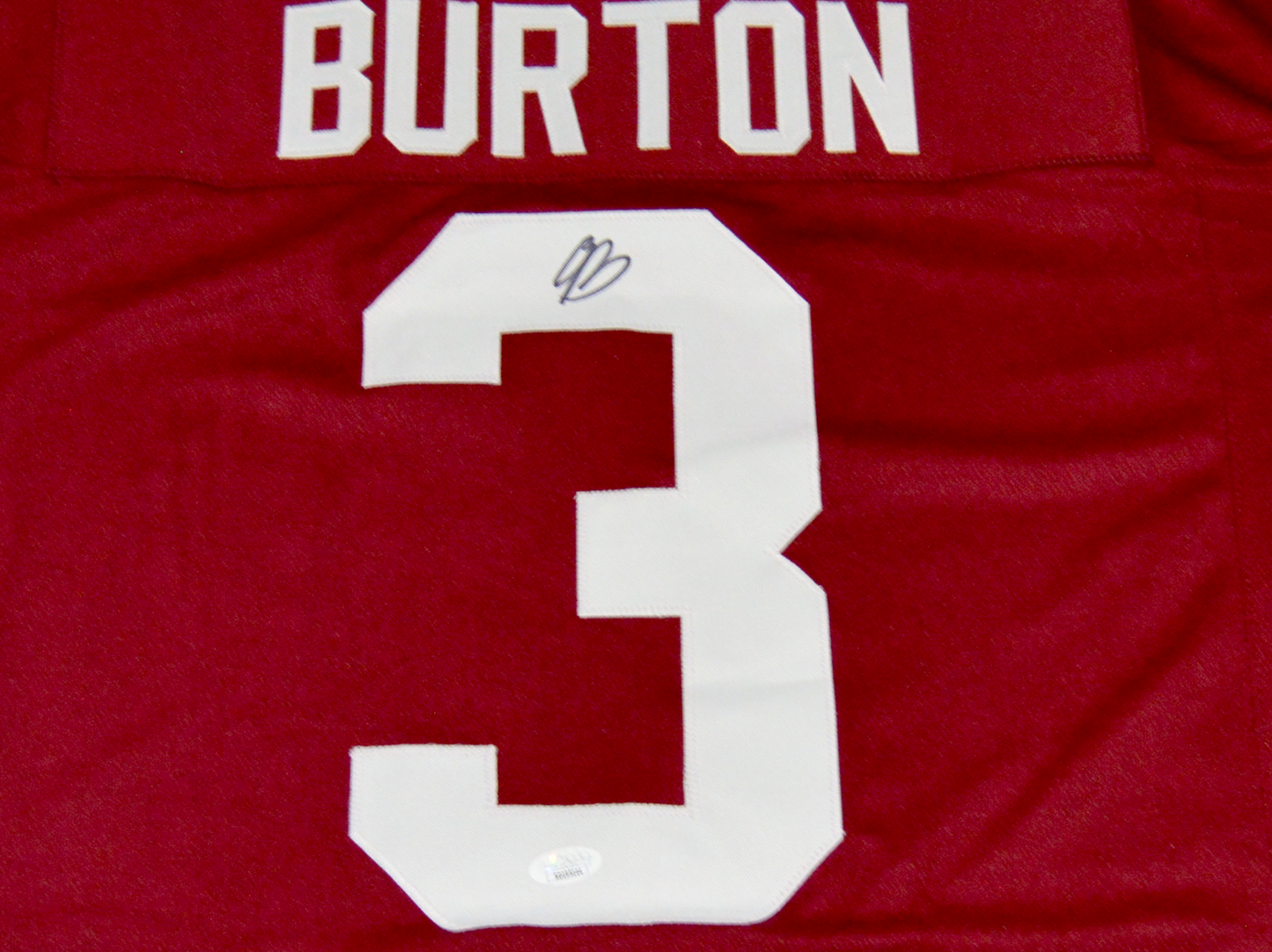 Jermaine Burton Autographed Alabama Crimson Custom Jersey