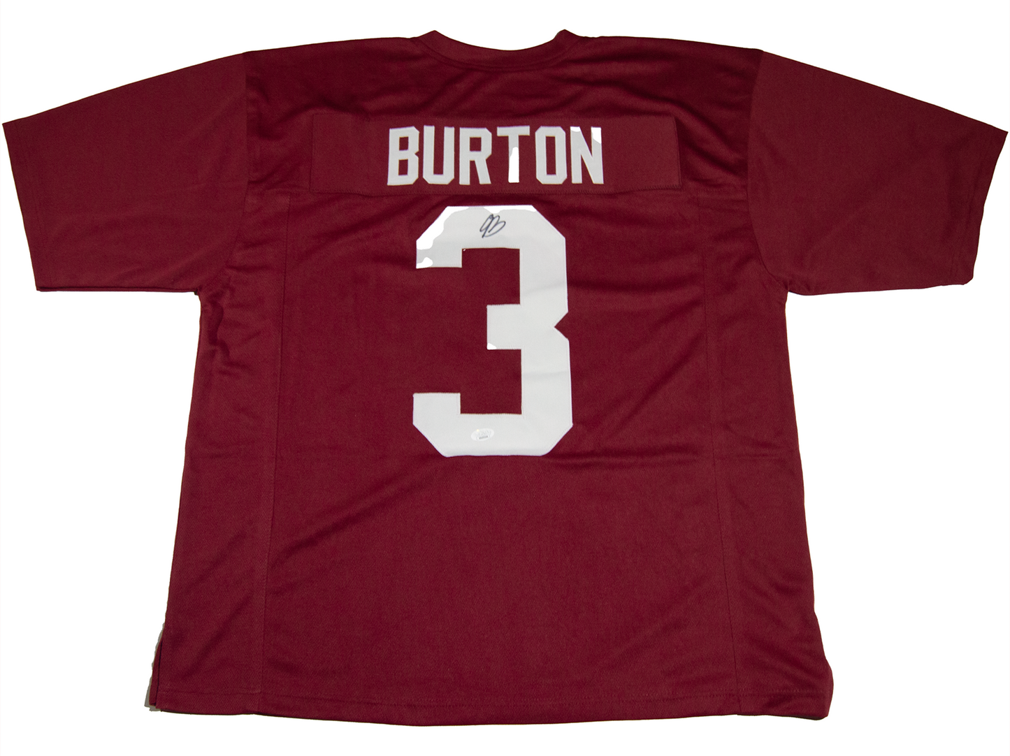 Jermaine Burton Autographed Alabama Crimson Custom Jersey