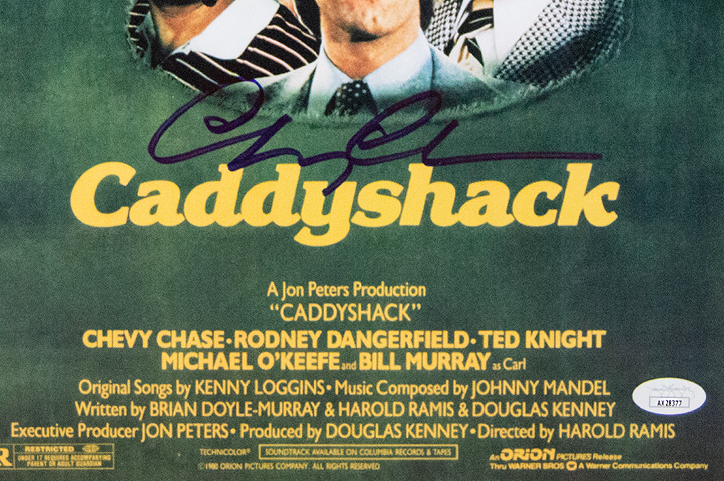 Chevy Chase Autographed 'Caddyshack' Poster