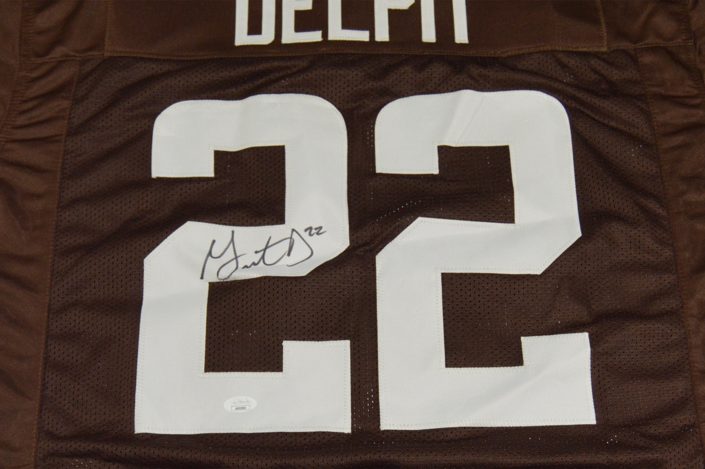 Grant Delpit Autographed Brown Cleveland Custom Jersey