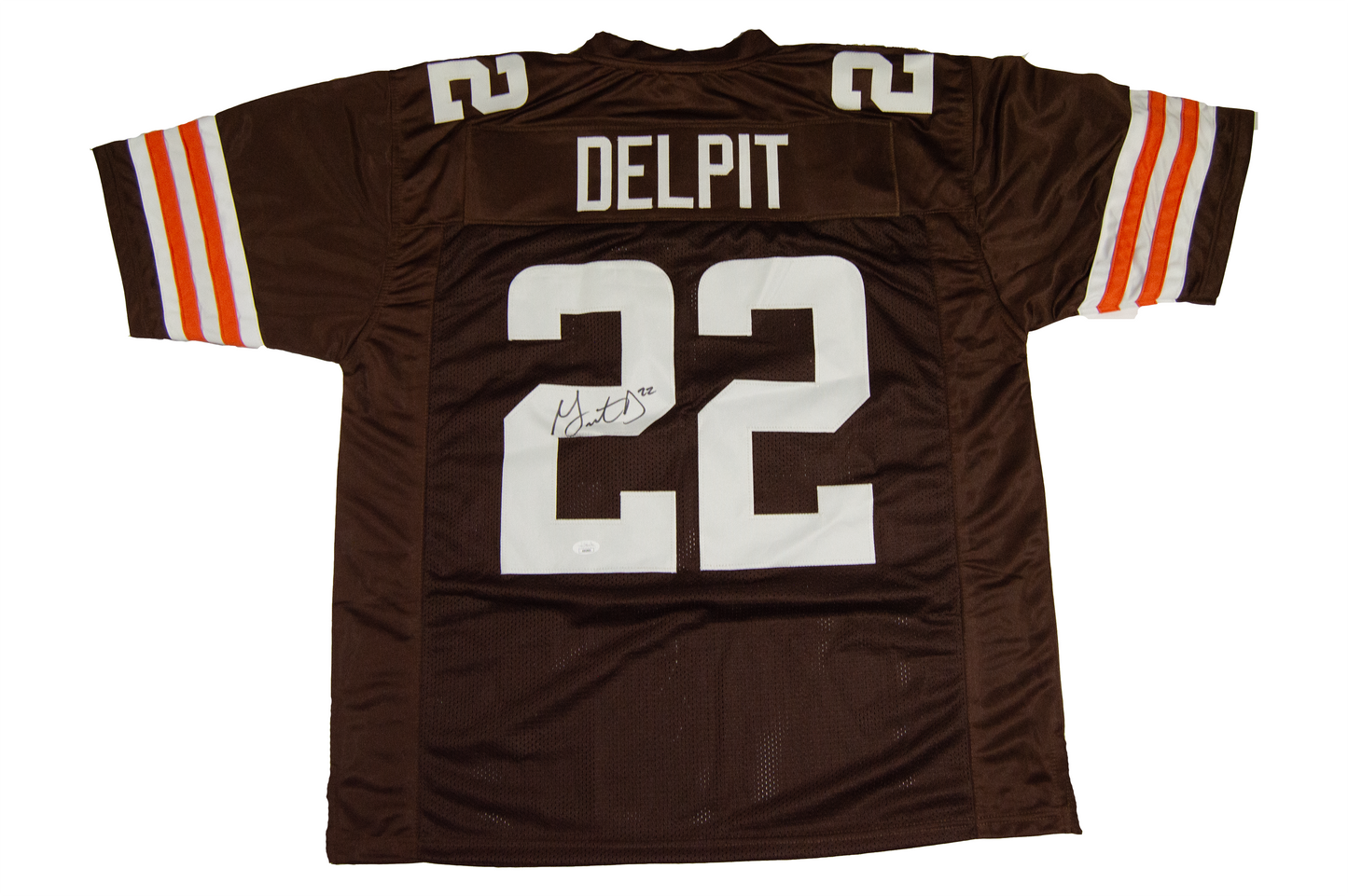 Grant Delpit Autographed Brown Cleveland Custom Jersey