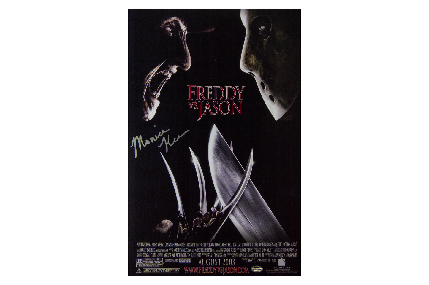 Monica Keena Autographed 'Freddy vs. Jason' Poster