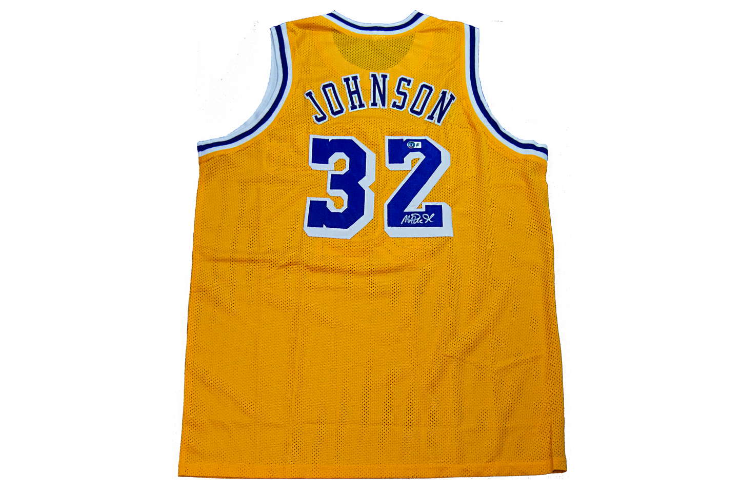 Magic Johnson Autographed Gold Los Angeles Jersey