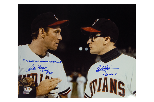 Charlie Sheen and Corbin Bernsen Autographed 'Major League' 16x20 Photo (Strike This MF Out)