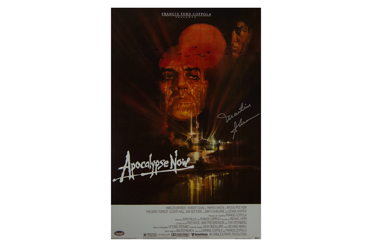 Martin Sheen Autographed 'Apocalypse Now' Poster