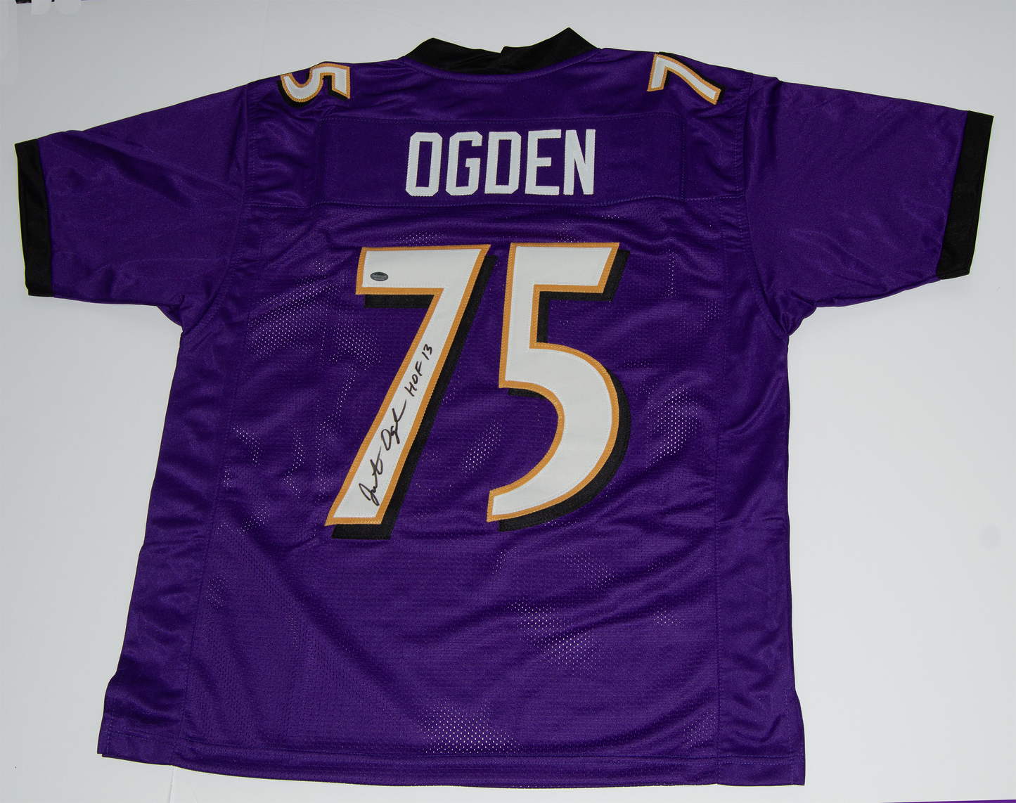 Jonathan Ogden Signed Purple Baltimore Custom Jersey (HOF '13)