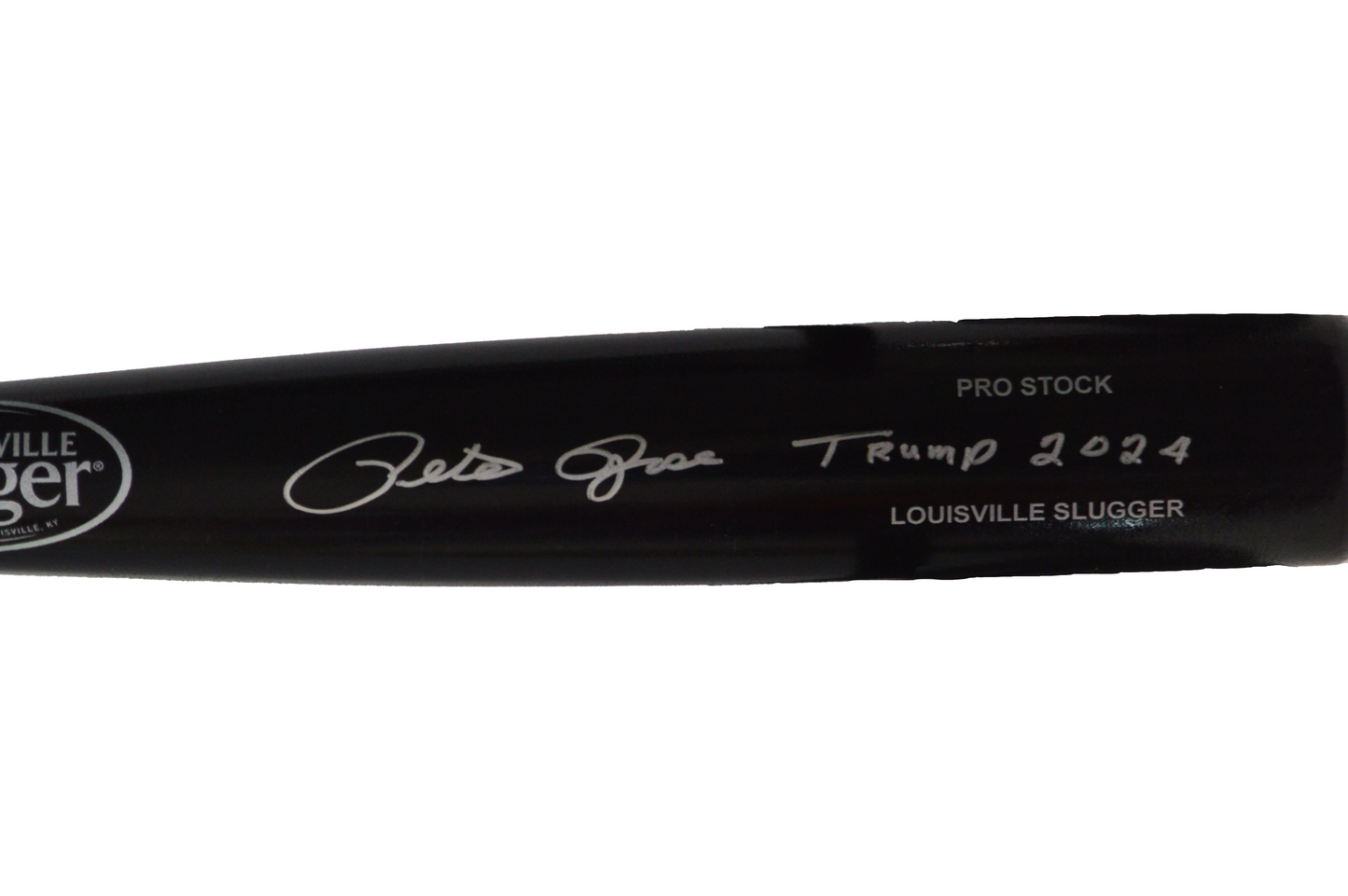 Pete Rose Autographed Louisville Slugger Bat (Trump 2024)