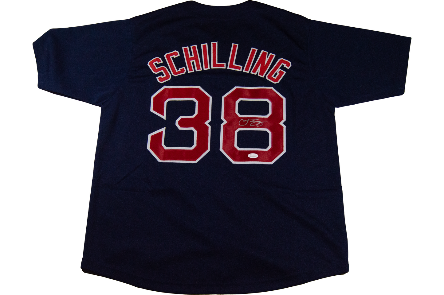 Curt Schilling Autographed Blue Boston Custom Jersey