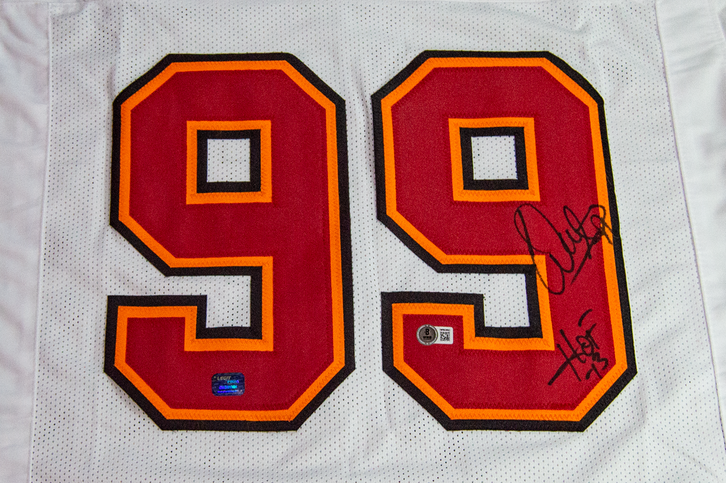 Warren Sapp Autographed White Tampa Bay Jersey (HOF '13)