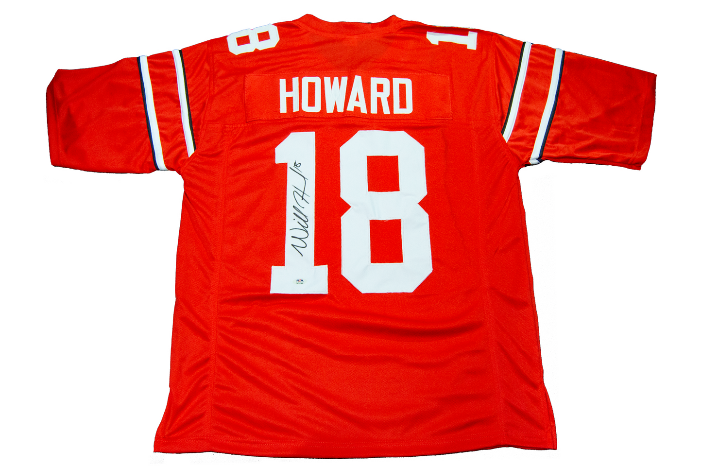 Will Howard Autographed Ohio Scarlet Custom Jersey